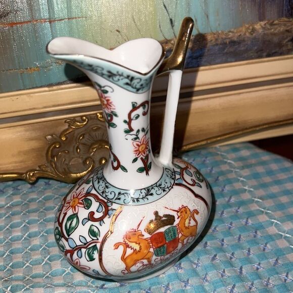 Vintage Hand Painted Lenwile Ardalt Fine China Pitcher Vase Made in Japan - Picture 4 of 7